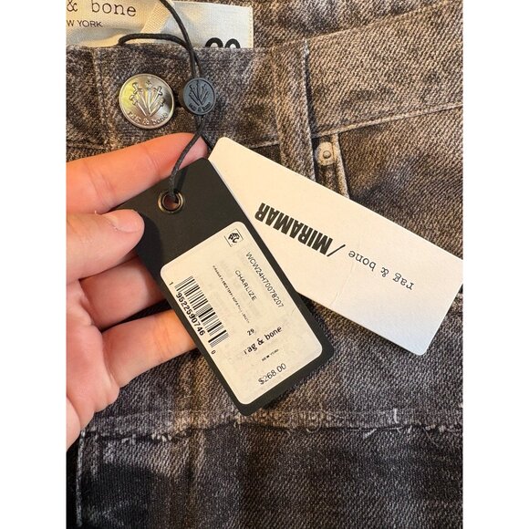 NEW Rag & Bone Charlize Miramar Fleece Terry High-Rise Wide-Leg Sweatpant Jeans - Picture 8 of 14